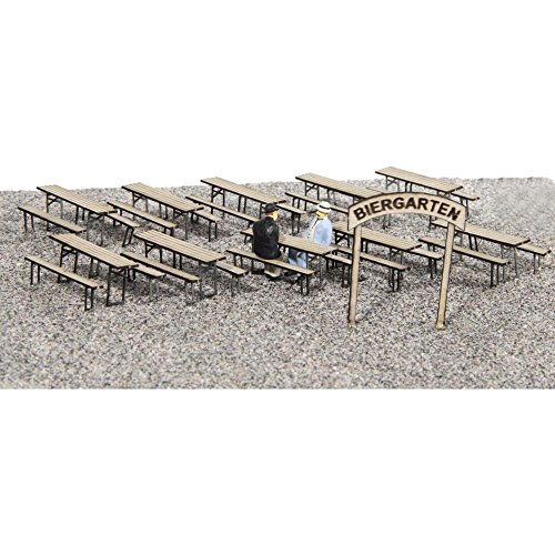 MBZ 80268 H0 Biergartenausstattung Bausatz, Unbemalt von MBZ