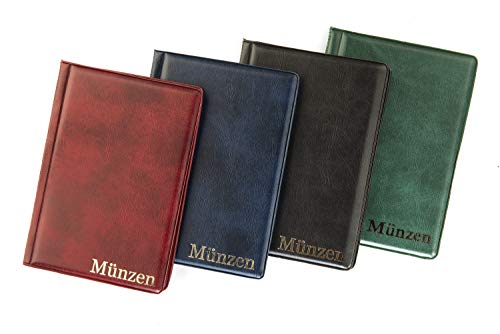 MC. Sammler Münzalbum Taschenalbum Sammelalbum für 96 Stück 2 Euro Münzen Aufbewahrung (Grün) Münzenalbum von MC.Sammler