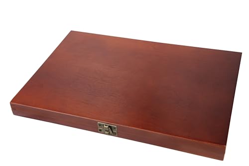 MC.Sammler Holz Münzkassette für 48 Münzen - 27 mm Ø - 23 Varianten zur Auswahl - Münztableau im praktischen Münzkoffer, Koffer von MC.Sammler