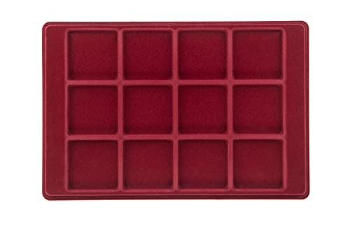 MC.Sammler Münzentableau Münztableau mit Schutzdeckel für 12 Münzen - 63mm x 63mm - Münzkoffer - Münzkassette - Verschiedene Varianten zur Auswahl von MC.Sammler
