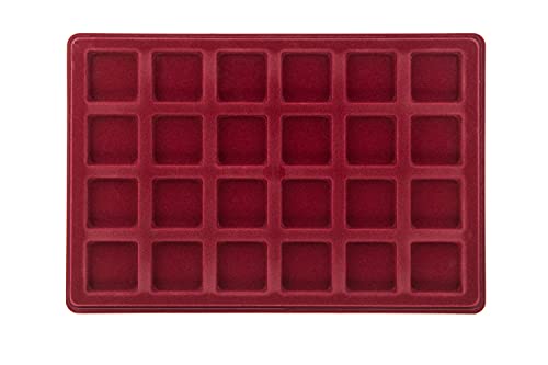 MC.Sammler Münzentableau Münztableau mit Schutzdeckel für 24 Münzen - 41mm x 41mm - Münzkoffer - Münzkassette - Verschiedene Varianten zur Auswahl von MC.Sammler