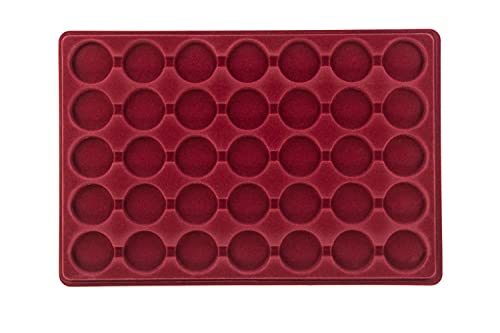 MC.Sammler Münzentableau Münztableau mit Schutzdeckel für 35 Münzen - 38mm Ø - z.B für 10 Euro, 20 Euro, 10 DM - Münzkoffer - Münzkassette - Verschiedene Varianten zur Auswahl von MC.Sammler