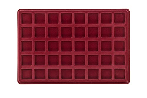 MC.Sammler Münzentableau Münztableau mit Schutzdeckel für 40 Münzen - 32mm x 32mm - z.B für 1 Euro, 2 Euro - Münzkoffer - Münzkassette - Verschiedene Varianten zur Auswahl von MC.Sammler