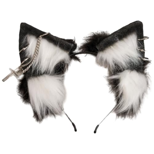 MCAOAL Bequeme Plüsch Wolf Stirnbänder Plüsch Cosplay Ohrhaare Hair Hoop Mode Stirnbänder Für Verschiedene Subkulturelle Looks MCAOAL Bequeme Plüsch Wolf Stirnbänder Plüsch Cosplay Ohrhaare Hair Hoop Mode Stirnbänder Für Verschiedene Subkulturelle Looks von MCAOAL