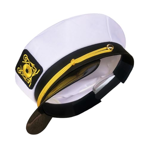 MCAOAL Captain Hat Cosplay Halloween Kostüm Für Masquerades Party Rollenspiel Für Stage Cosplay Theme Party MCAOAL Captain Hat Cosplay Halloween Kostüm Für Masquerades Party Rollenspiel Für Stage Cosplay Theme Party von MCAOAL