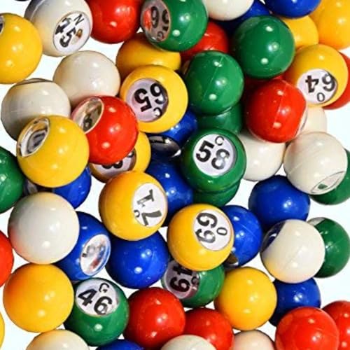 MCAOAL Pack Von 100 Gewinnspiele Farbenfrohe Ersatzbingkugeln Set Multicolor Bingo Bälle Einfache Lesennummer Für Partys Und Preis von MCAOAL