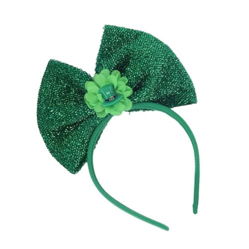MCAOAL Patrick's Day Party Bowknot Stirnband Mit Shamrock Dekoriert Haare Erklärungen Party Kopfbedeckung Für Festivalfeiern von MCAOAL