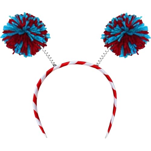MCAOAL Pompoms Stirnband Für Party Geting Garnbällchen Party Haarhoop Unabhängigkeit Feier Patriotisches Accessoire von MCAOAL