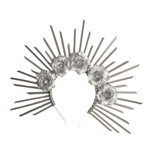 MCAOAL Punk Flower Stirnband Künstlerisch Mit Hair Hoop Rock Kopfbedeckung Für Cosplay Unisex Rock Headwear Accessoire MCAOAL Punk Flower Stirnband Künstlerisch Mit Hair Hoop Rock Kopfbedeckung Für Cosplay Unisex Rock Headwear Accessoire von MCAOAL