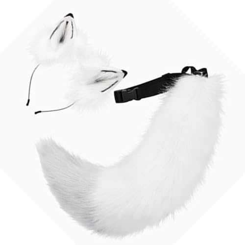MCAOAL Wolf Ohren Stirnband Mit Schwanzfüchsen Wolf Ohren Und Heckset Halloween Cosplay Party Foxes Kostümzubehör Kind Erwachsener MCAOAL Wolf Ohren Stirnband Mit Schwanzfüchsen Wolf Ohren Und Heckset Halloween Cosplay Party Foxes Kostümzubehör Kind Erwachsener von MCAOAL