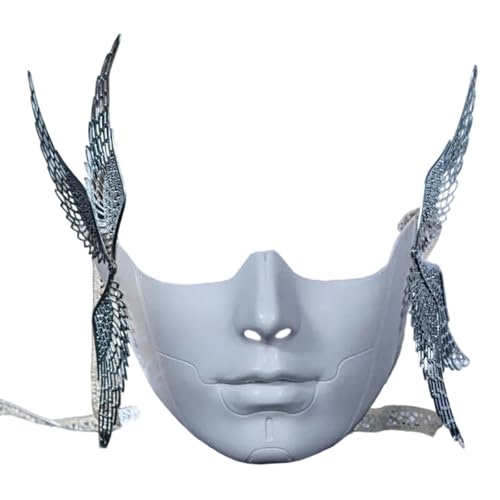 Maskerademaske Mit Flügel Halbe Gesichtsmaske Halloween Maske Mechanische Maske Für Frauen Männer Halloween Masquerade Cosplay Maskerademaske Mit Flügel Halbe Gesichtsmaske Halloween Maske Mechanische Maske Für Frauen Männer Halloween Masquerade Cosplay von MCAOAL