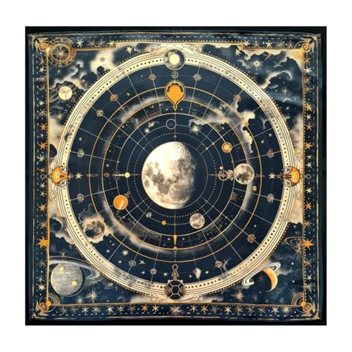 Moon Planet Muster Astrologie Tischdecke Tarot Gottesdienste Tischdecke Altars Stoff Gottesbrettspiel Accessoire von MCAOAL