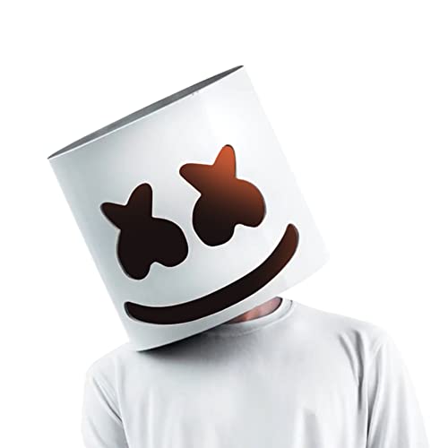 MCBEAN Marshmallow-Maske, Neuheit, DJ-Kopfbedeckung, Masken, Halloween-Cosplay-Kostüme für Männer und Frauen, Partyzubehör, Musikfestivals, Sängerpartys, Bar-Atmosphäre-Requisiten von MCBEAN