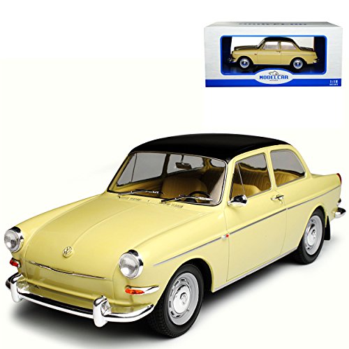 MCG Volkwagen 1500 S Typ 3 Limousine Beige mit Schwarz 1961-1973 1/18 Modell Auto mit individiuellem Wunschkennzeichen MCG Volkwagen 1500 S Typ 3 Limousine Beige mit Schwarz 1961-1973 1/18 Modell Auto mit individiuellem Wunschkennzeichen von MCG