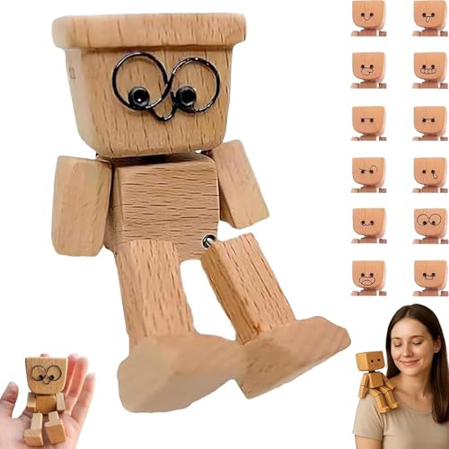 Handgefertigte Schaukelpuppe aus Holz, zweibeinig, magnetische Dekoration, kompakt und tragbar, geeignet für Armaturenbrettdekorationen im Auto und als Schreibtischdekoration aus Holz Handgefertigte Schaukelpuppe aus Holz, zweibeinig, magnetische Dekoration, kompakt und tragbar, geeignet für Armaturenbrettdekorationen im Auto und als Schreibtischdekoration aus Holz von MCNZNJONV