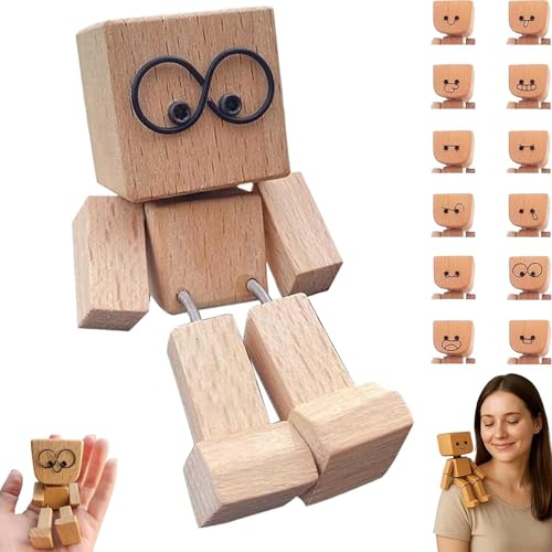 Handgefertigte Schaukelpuppe aus Holz, zweibeinig, magnetische Dekoration, kompakt und tragbar, geeignet für Armaturenbrettdekorationen im Auto und als Schreibtischdekoration aus Holz Handgefertigte Schaukelpuppe aus Holz, zweibeinig, magnetische Dekoration, kompakt und tragbar, geeignet für Armaturenbrettdekorationen im Auto und als Schreibtischdekoration aus Holz von MCNZNJONV