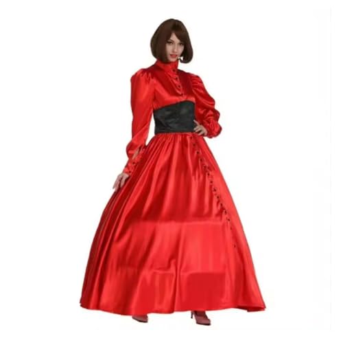 MCORKHUEIRGH Adult Multi-Color Custom Cosplay Gothic Maid Satin Dress,red,M MCORKHUEIRGH Adult Multi-Color Custom Cosplay Gothic Maid Satin Dress,red,M von MCORKHUEIRGH