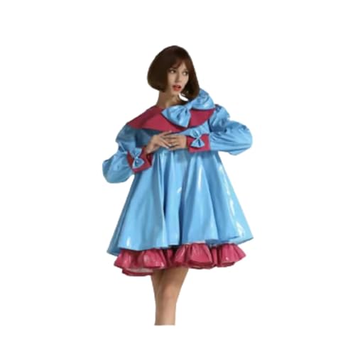 MCORKHUEIRGH Cosplay Sissy Bow Feminine And Lockable Maid PVC Dress Adult Customized,blue,L MCORKHUEIRGH Cosplay Sissy Bow Feminine And Lockable Maid PVC Dress Adult Customized,blue,L von MCORKHUEIRGH