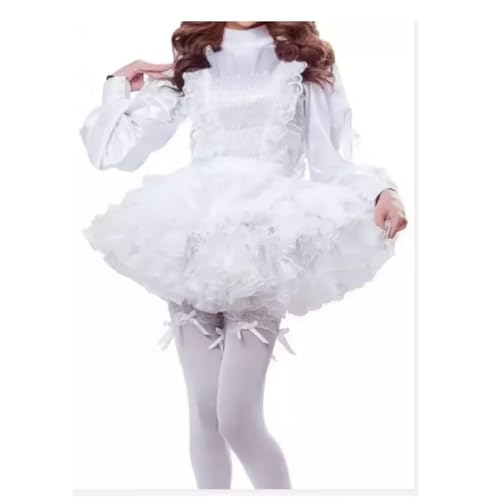 MCORKHUEIRGH Lockable Satin Dress Maid Cosplay Costume Tailored,White,6XL MCORKHUEIRGH Lockable Satin Dress Maid Cosplay Costume Tailored,White,6XL von MCORKHUEIRGH