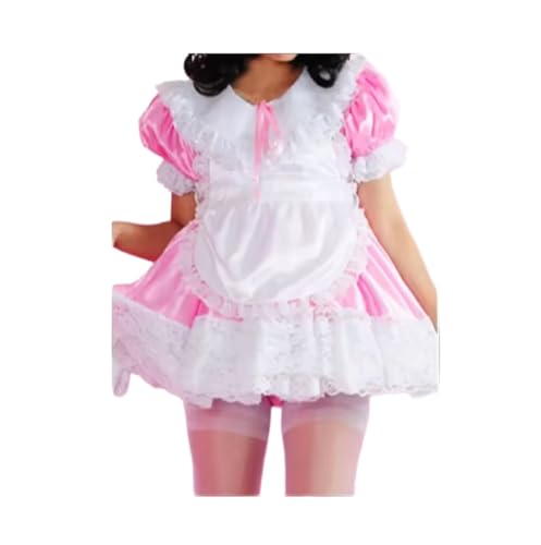 MCORKHUEIRGH Lockable Sissy Bride Girl Dress Cosplay Costume Customized Full,pink,7XL von MCORKHUEIRGH