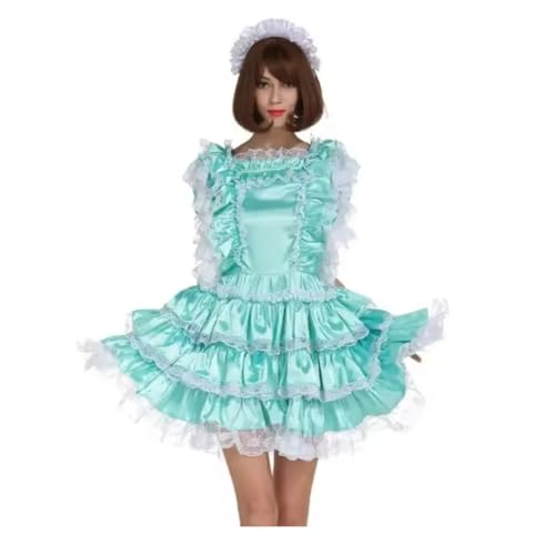 MCORKHUEIRGH Lockable Sissy Girl Maid Dress Satin Cosplay Costume Customized,green,6XL MCORKHUEIRGH Lockable Sissy Girl Maid Dress Satin Cosplay Costume Customized,green,6XL von MCORKHUEIRGH