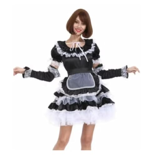 MCORKHUEIRGH Maid Cool Black Lockable Dress Adult Women's Carnival Custom,black,L MCORKHUEIRGH Maid Cool Black Lockable Dress Adult Women's Carnival Custom,black,L von MCORKHUEIRGH