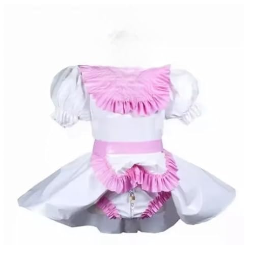 MCORKHUEIRGH Sissy Girl PVC Lockable Dress Maid Cosplay Costume Tailored,white,L MCORKHUEIRGH Sissy Girl PVC Lockable Dress Maid Cosplay Costume Tailored,white,L von MCORKHUEIRGH