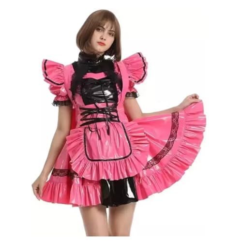MCORKHUEIRGH Sissy Girl Pvc Lockable Dress Maid Cosplay Costume Customized,pink,4XL MCORKHUEIRGH Sissy Girl Pvc Lockable Dress Maid Cosplay Costume Customized,pink,4XL von MCORKHUEIRGH