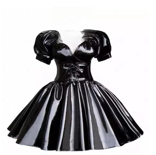 MCORKHUEIRGH Sissy Girly PVC Dress Lockable Maid Cosplay Costume Customized,black,L MCORKHUEIRGH Sissy Girly PVC Dress Lockable Maid Cosplay Costume Customized,black,L von MCORKHUEIRGH