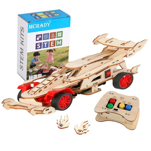 Experimente für Kinder ab 8, 9, 10, 11, 12, 13, 14 Jahren,Formel 1 Ferngesteuertes Auto Bausatz aus Holz für Jungen & Mädchen,Wissenschaftsspielzeug Geschenk Lernspielzeug für 8-12 Jährige von MCRADY