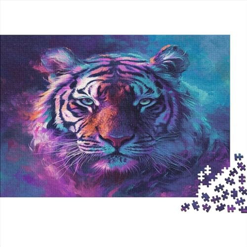 A Domineering Tiger Hölzernes Nachhaltiges Puzzle Für Erwachsene 300 Teile Tiger Herausforderung Spielzeug Einzigartige Heimdekoration 300pcs (40x28cm) von MCSQAEEZE