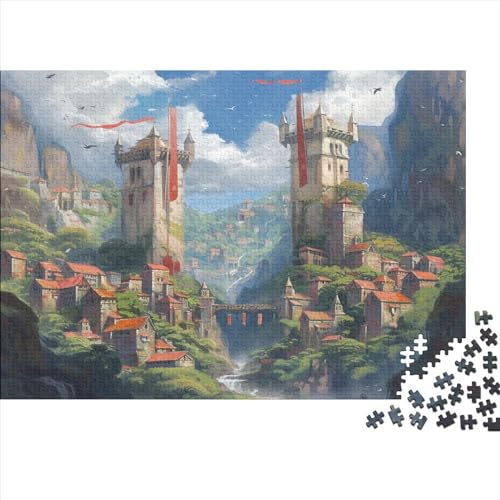 A Magical Kingdom Hölzernes Nachhaltiges Puzzle Für Erwachsene 300 Teile Kingdom Puzzle Lernspiele Geschenke Einzigartige Heimdekoration 300pcs (40x28cm) von MCSQAEEZE