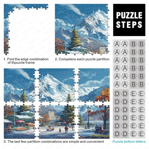 Alps Hölzernes Puzzles Für Erwachsene 1000 Teile Mountain Stressabbau Tolles Geschenk Einzigartige Heimdekoration 1000pcs (75x50cm) von MCSQAEEZE
