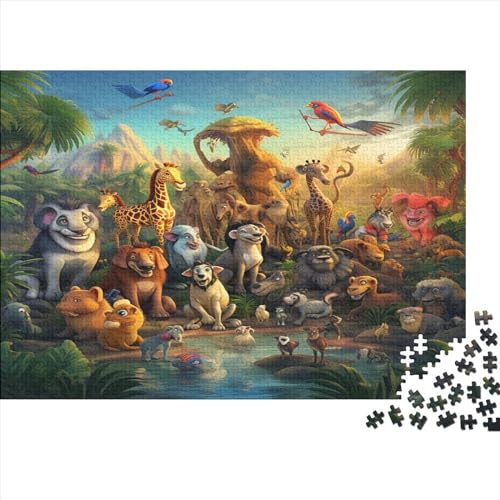 Animal World Hölzernes Nachhaltiges Puzzle Für Erwachsene 500 Teile Animal Stressabbau Tolles Geschenk Einzigartige Heimdekoration 500pcs (52x38cm) von MCSQAEEZE