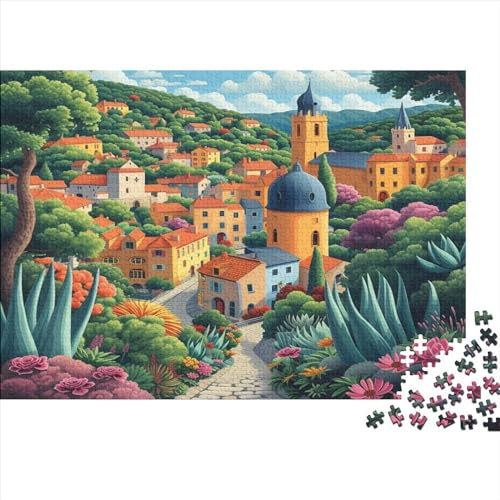 Beautiful Attractions Hölzernes Puzzles Für Die Ganze Familie 1000 Teile Attractions Stressabbau Geschenke Einzigartige Heimdekoration 1000pcs (75x50cm) von MCSQAEEZE