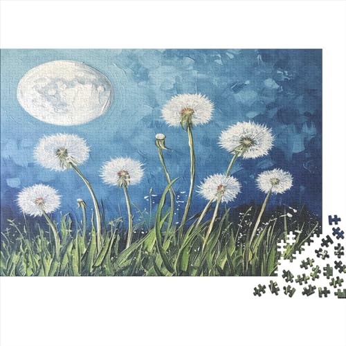 Beautiful Dandelions Hölzernes Nachhaltiges Puzzle Für Erwachsene 500 Teile Dandelions Lernspiel Tolles Geschenk Heimdekoration Puzzle 500pcs (52x38cm) von MCSQAEEZE