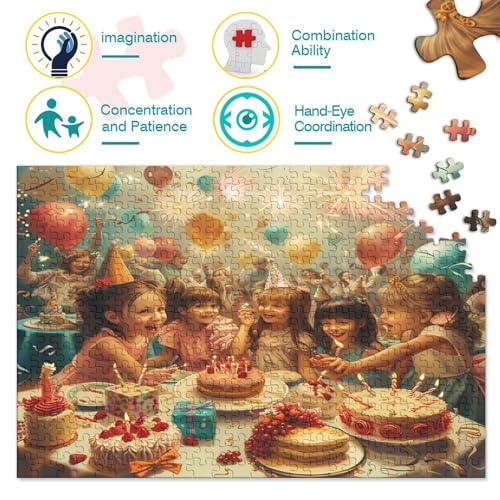 Children Hölzernes Puzzles Für Die Ganze Familie 1000 Teile Kids Lernspiel Tolles Geschenk Einzigartige Heimdekoration 1000pcs (75x50cm) von MCSQAEEZE