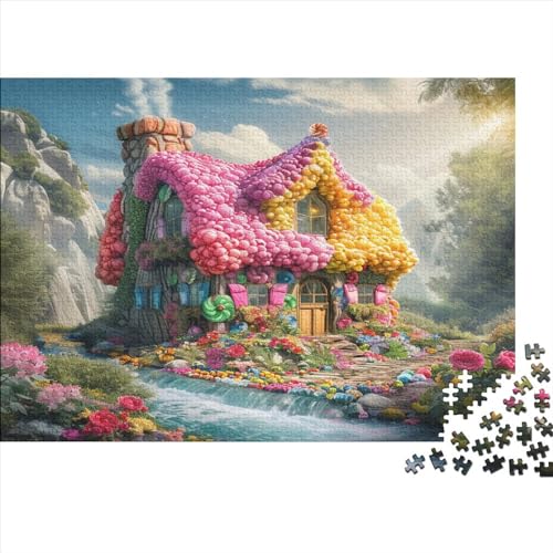 Cosy Cottage Hölzernes Nachhaltiges Puzzle Für Erwachsene 300 Teile Cottage Herausforderung Spielzeug Tolles Geschenk Heimdekoration Puzzle 300pcs (40x28cm) von MCSQAEEZE