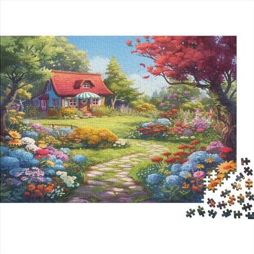 Cosy Cottage Hölzernes Nachhaltiges Puzzle Für Erwachsene 500 Teile Cottage Lernspiel Geschenke Heimdekoration Puzzle 500pcs (52x38cm) von MCSQAEEZE