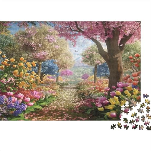 Gardens Hölzernes Puzzles Für Die Ganze Familie 1000 Teile Flower Lernspiel Einzigartige Heimdekoration 1000pcs (75x50cm) von MCSQAEEZE
