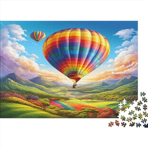 Hot Air Balloon Hölzernes Puzzles Für Die Ganze Familie 300 Teile Sky Stressabbau Heimdekoration Puzzle 300pcs (40x28cm) von MCSQAEEZE