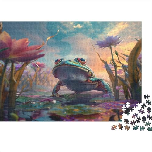 Little Frogs Hölzernes Puzzles Für Erwachsene 500 Teile Frog Stressabbau Heimdekoration Puzzle 500pcs (52x38cm) von MCSQAEEZE