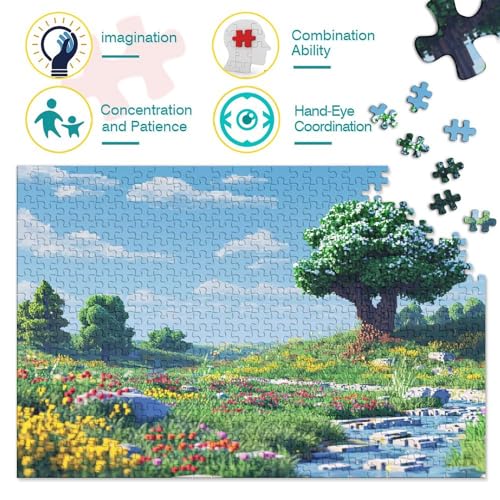 Natural Scenery Hölzernes Puzzles Für Die Ganze Familie 1000 Teile Beautiful Puzzle Lernspiele Geschenke Einzigartige Heimdekoration 1000pcs (75x50cm) von MCSQAEEZE