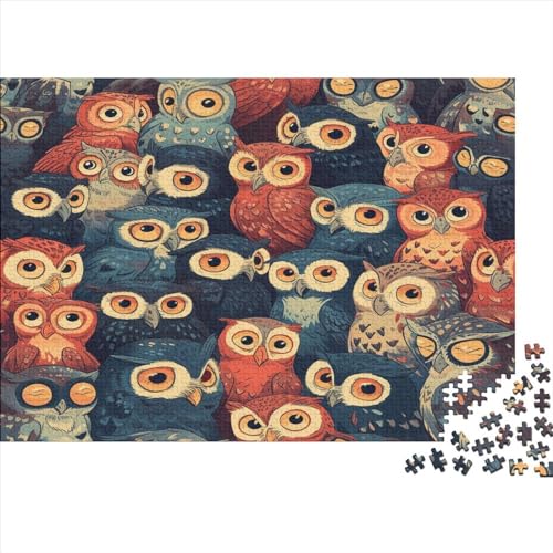 Owls Hölzernes Puzzles Für Erwachsene 1000 Teile Colourful Puzzle Lernspiele Geschenke Heimdekoration Puzzle 1000pcs (75x50cm) von MCSQAEEZE