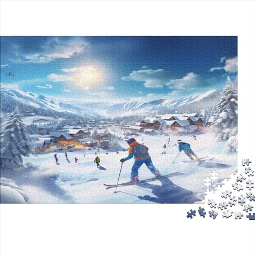Snow Fields Hölzernes Jigsaw Puzzles Für Erwachsene Familie Oder Kinder 1000 Teile Snow Puzzle Lernspiele Heimdekoration Puzzle 1000pcs (75x50cm) von MCSQAEEZE