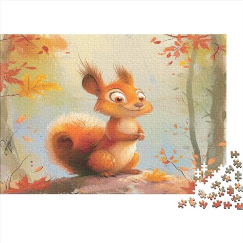 Squirrel Hölzernes Puzzles Für Erwachsene 300 Teile Forest Lernspiel Geschenke Einzigartige Heimdekoration 300pcs (40x28cm) von MCSQAEEZE