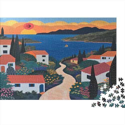 The Coastline Hölzernes Puzzles Für Erwachsene 1000 Teile Sea Herausforderndes Spiel Geschenke Einzigartige Heimdekoration 1000pcs (75x50cm) von MCSQAEEZE