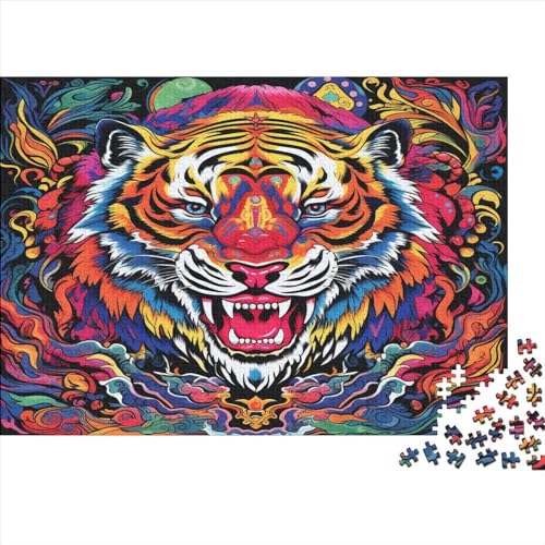 Tigers Hölzernes Jigsaw Puzzles Für Erwachsene Kinder 1000 Teile Forests Herausforderndes Spiel Tolles Geschenk Heimdekoration Puzzle 1000pcs (75x50cm) von MCSQAEEZE