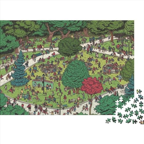 Woods Hölzernes Puzzles Für Erwachsene 300 Teile Forest Herausforderndes Spiel Heimdekoration Puzzle 300pcs (40x28cm) von MCSQAEEZE