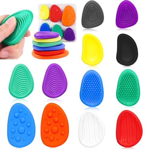 MCTNCT 12 Stück Fidget Toys Sensory Stones, Stressabbau Spielzeug, Anti Stress Spielzeug, Sensory Toys für Kinder Erwachsene Gegen Stress, Angst, Autismus MCTNCT 12 Stück Fidget Toys Sensory Stones, Stressabbau Spielzeug, Anti Stress Spielzeug, Sensory Toys für Kinder Erwachsene Gegen Stress, Angst, Autismus von MCTNCT